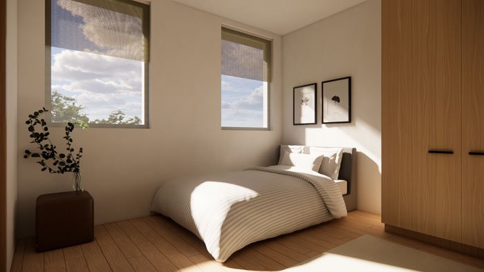 Detached to car garage - AODA interior renderings