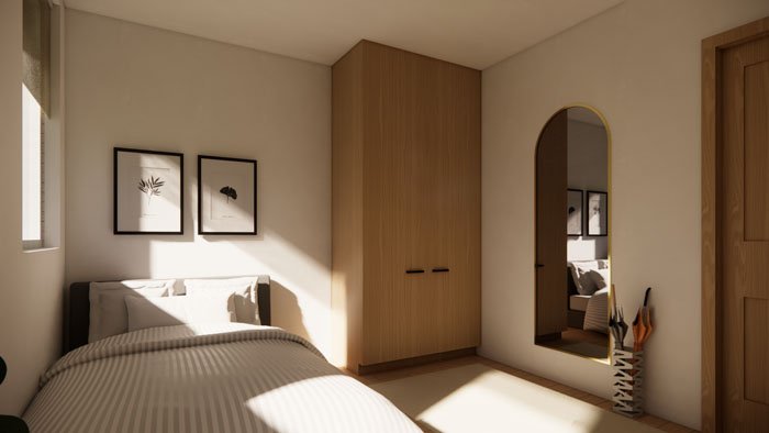 Detached to car garage - AODA interior renderings