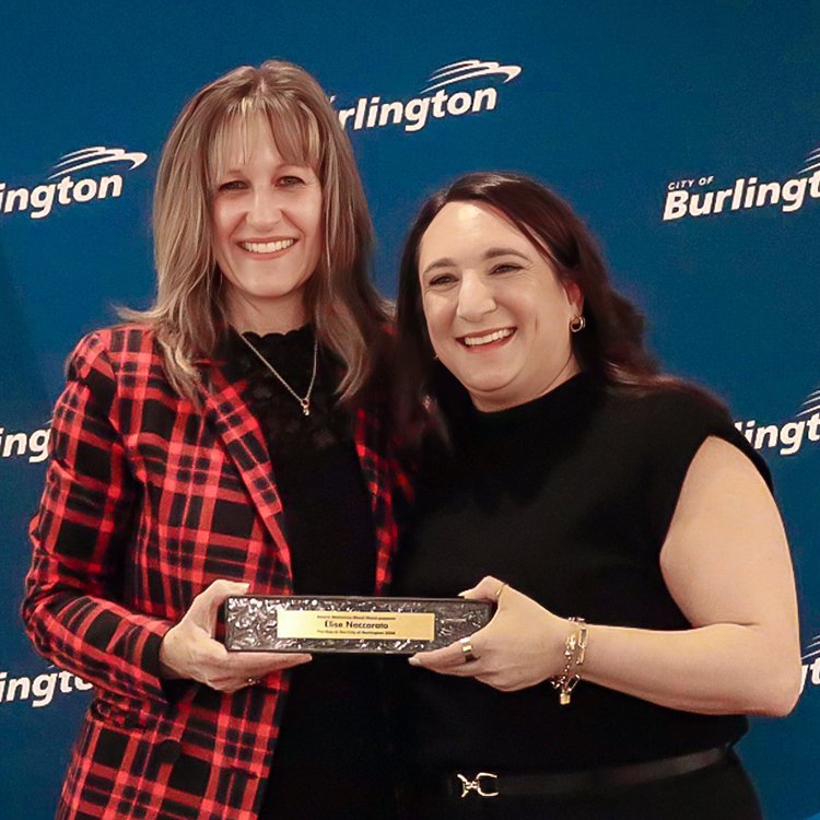 Elise Naccarato receiving key to the City