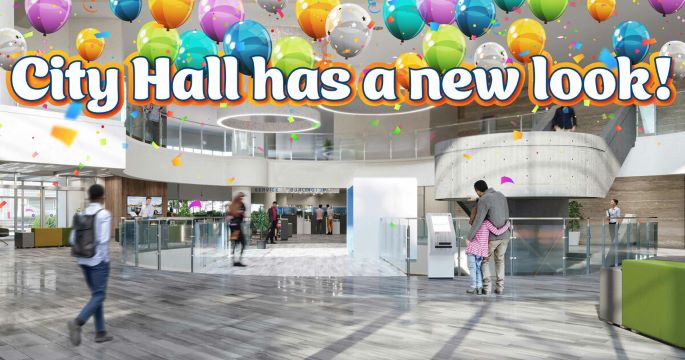 Newly renovated City Hall artist rendering