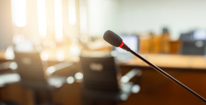 microphone at podium
