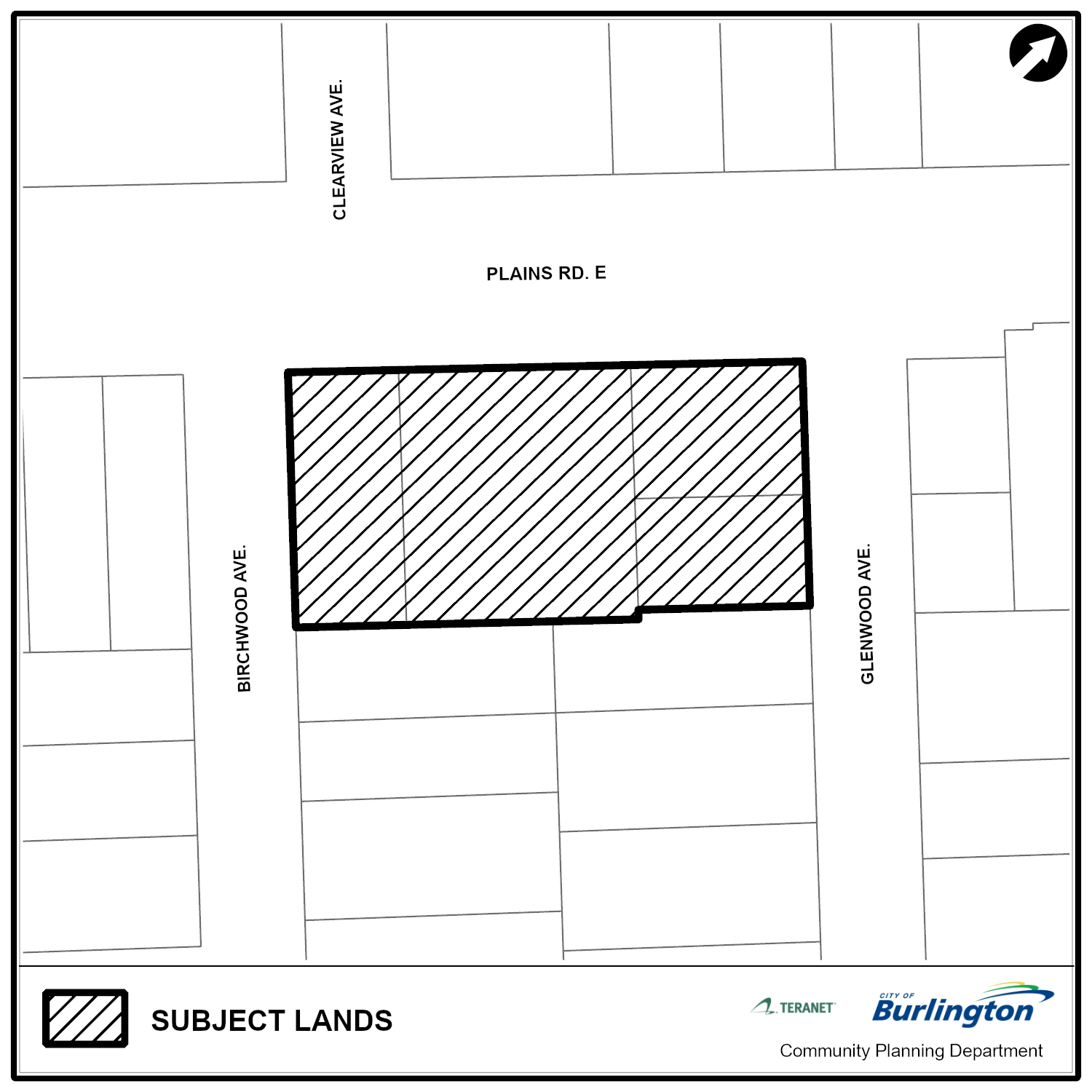 Map of subject lands for Zoning Bylaw 2020.511