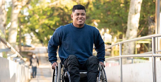 Man in a wheelchair