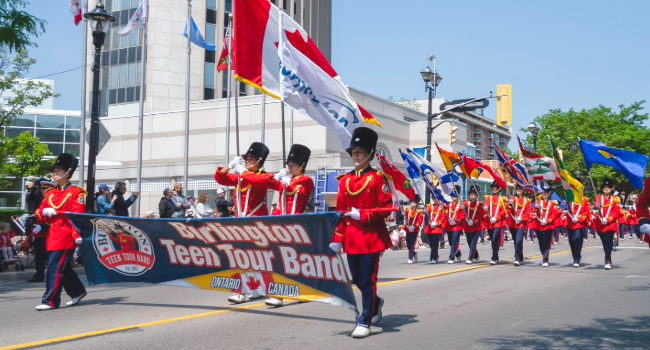 Burlington Teen Tour Band marching
