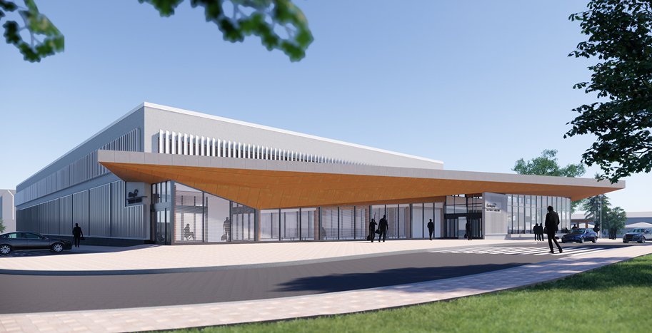 Artist's rendering of the new Skyway Community Centre