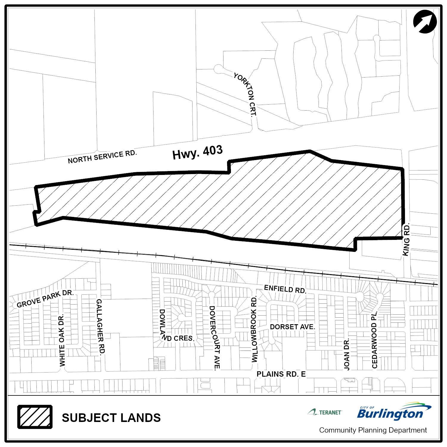 map of 1200 King Rd.