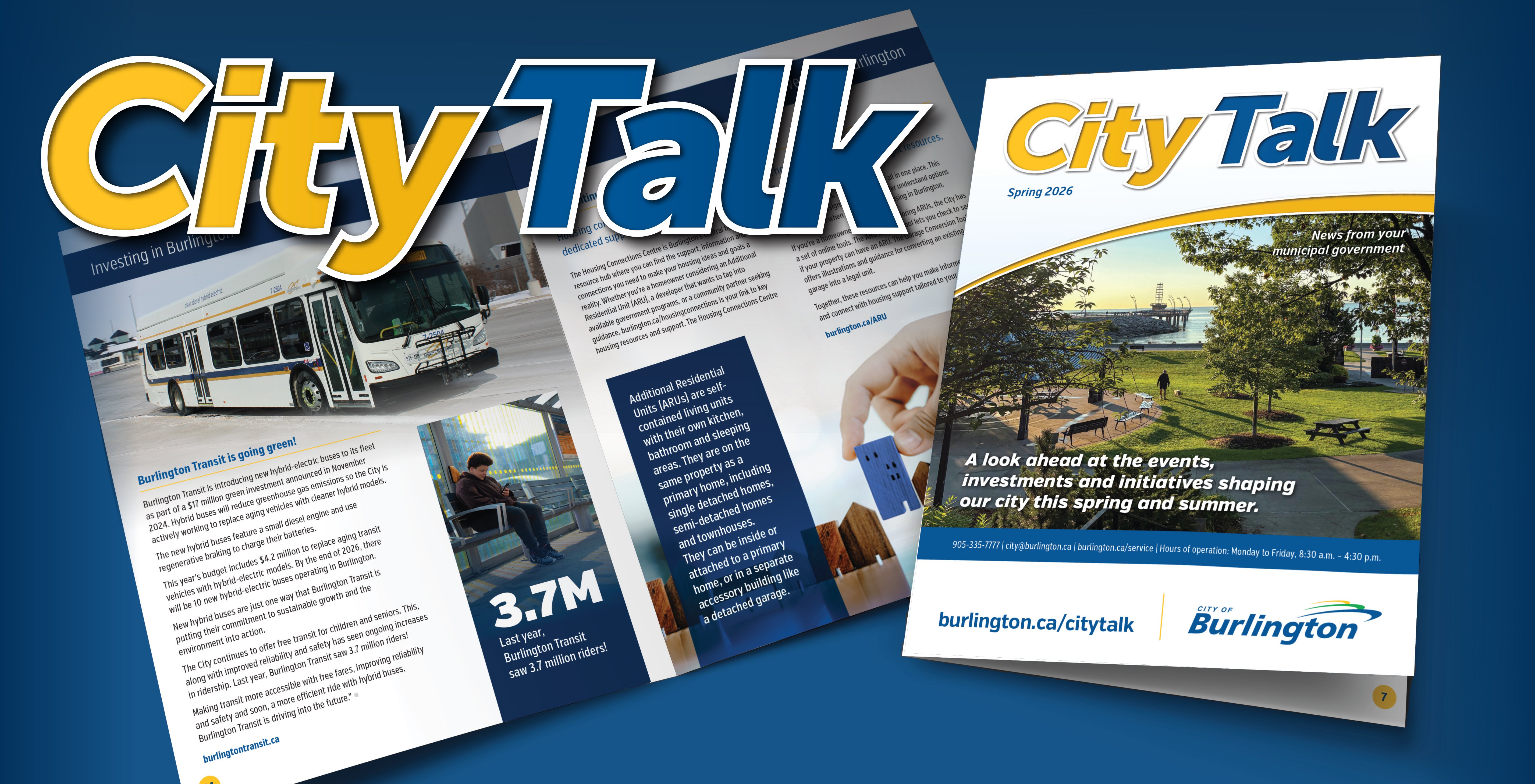 Cover image and inside pages of City Talk Spring 2026