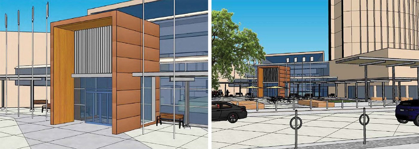 Ciivc Square renewal Renderings drawings of planned Ciivc Square renewal