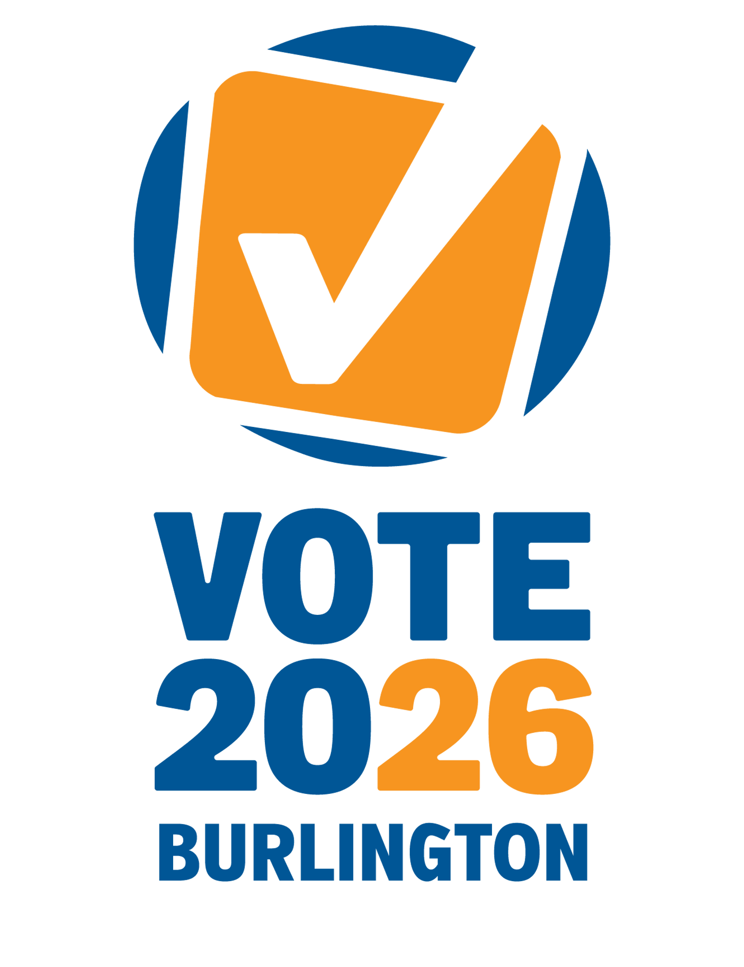 Vote 2026 Burlington Logo graphic Vote 2026 Burlington