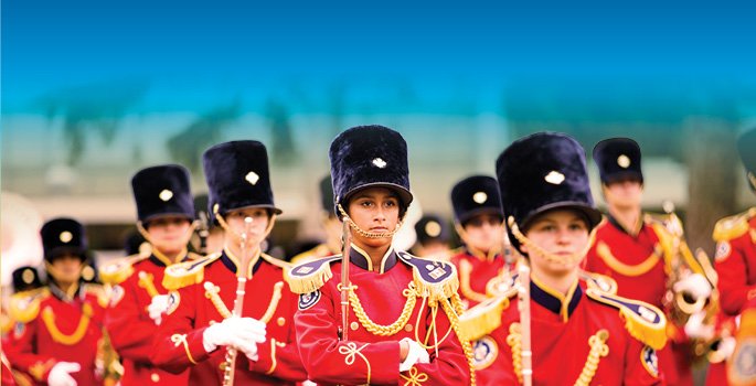 The Burlington Teen Tour Band performing